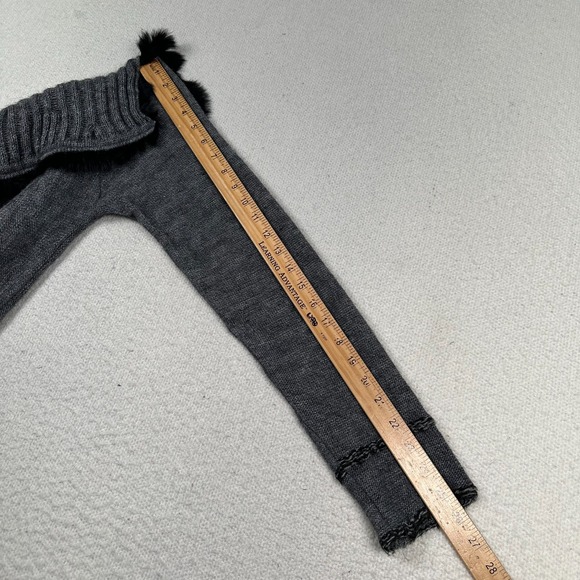 Joseph Ribkoff Alpaca Wool Blend Sweater Sz 10 Off-Shoulder Gray Black Belted - Picture 10 of 12